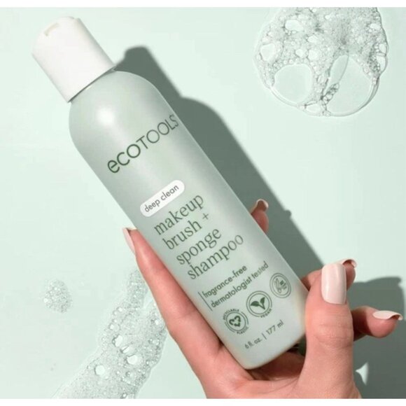 EcoTools Makeup Brush Shampoo 6 fl oz 177 ml Cruelty-Free, Hypoallergenic, - Picture 1 of 8